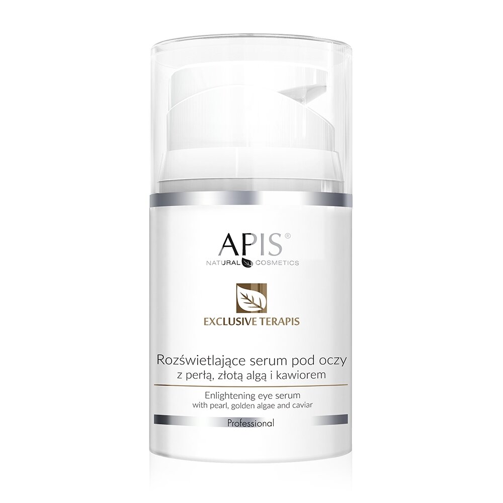 Apis Professional Rozświetlające Serum pod Oczy z Perłą Złotą Algą i Kawiorem dla Skóry Dojrzałej 50ml