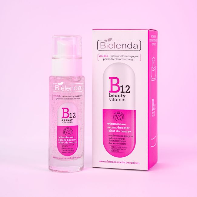 Bielenda B12 Beauty Vitamin Witaminowe Serum-Booster do Twarzy dla Skóry Bardzo Suchej i Wrażliwej 30ml