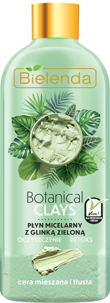 Bielenda Botanical Clays Vegan Płyn Micelarny z Glnką Zieloną 500 ml