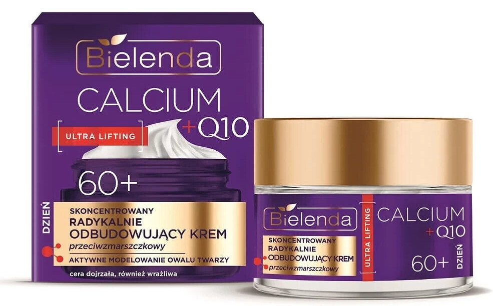 Bielenda Calcium +Q10 Radykalnie Odbudowujący Krem Przeciwzmarszczkowy 60+ na Dzień 50ml