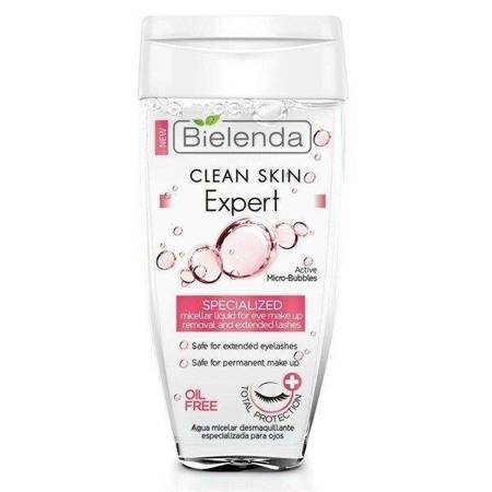 Bielenda Clean Skin Eexpert Specjalistyczny Płyn do Demakijażu Oczu i Zagęszczonych Rzęs 150ml