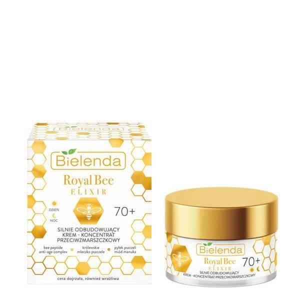 Bielenda Royal Bee Elixir Intensywnie Odbudowujący Krem Koncentrat Przeciwzmarszczkowy 70+ na Dzień i Noc 50ml