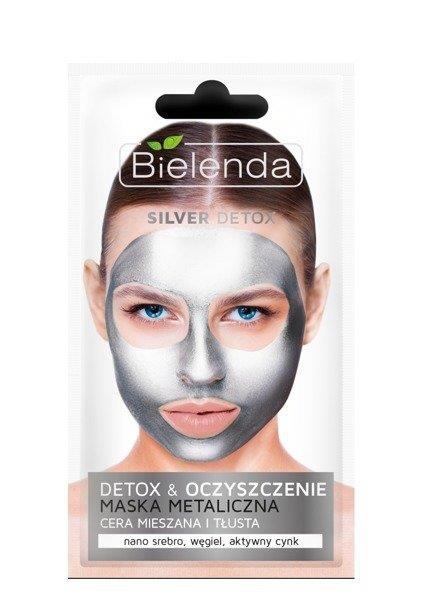 Bielenda Silver Detox Maska Oczyszczająca Metaliczna Cera Mieszana i Tłusta 8g