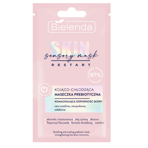 Bielenda Skin Restart Sensory Mask Kojąco-Chłodząca Maseczka Prebiotyczna Wzmacniająca Odporność Skóry dla Cery Wrażliwej 8g