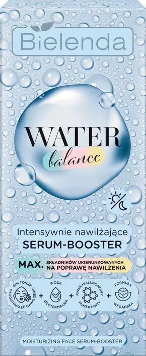 Bielenda Water Balance Intensywnie Nawilżające Serum-Booster do Twarzy dla Skóry Suchej Vegan 30g