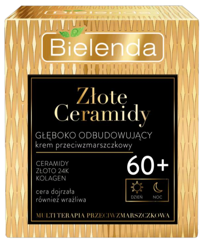 Bielenda Złote Ceramidy Głęboko Odbudowujący Krem Przeciwzmarszczkowy 60+ na Dzień i Noc 50ml