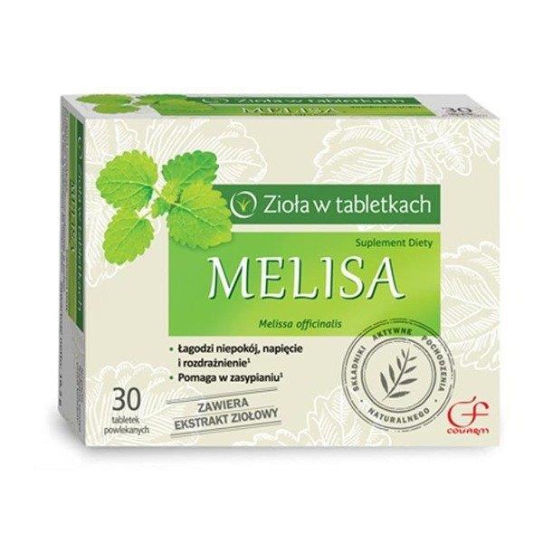 Colfarm Zioła w Tabletkach Melisa Dobry Nastrój Spokojny Sen 30 Tabletek 