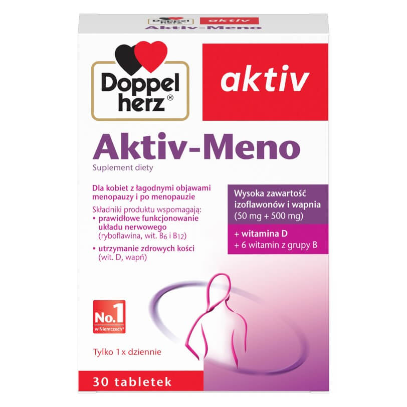 Doppelherz Aktiv-Meno na Objawy Menopauzy na Układ Kostny 30 Tabletek