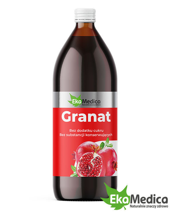EkaMedica Naturalny 100% Sok z Owoców Granatu 1000 ml