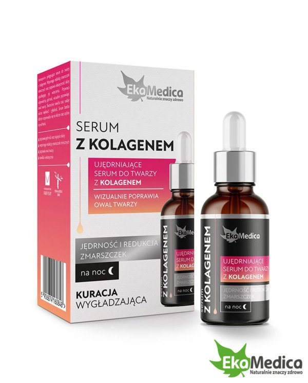 EkaMedica Ujędrniające Serum z Kolagenem na Noc Redukujące Zmarszczki 20ml