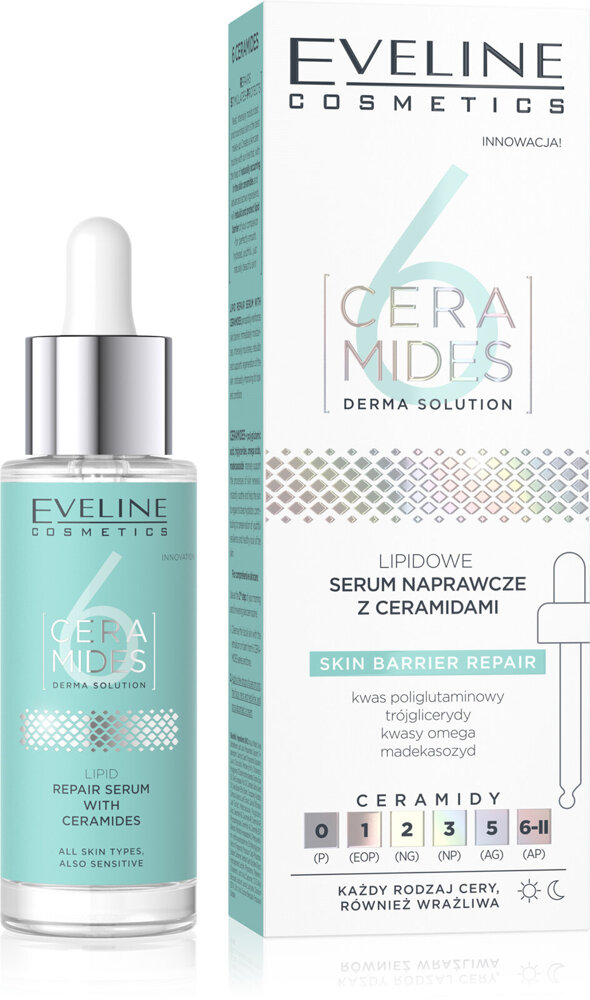 Eveline 6 Ceramides Lipidowe Serum Naprawcze z Ceramidami dla Skóry Suchej i Wrażliwej 30ml