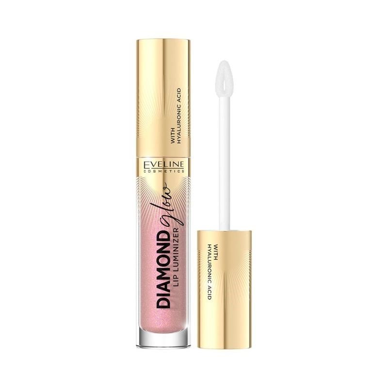 Eveline Diamond Lip Glow Błyszczyk do Ust z Kwasem Hialuronowym Nr 08 Honey Glam 4,5ml