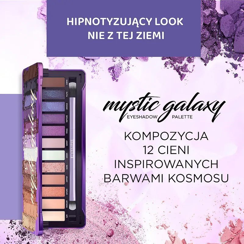 Eveline Eyeshadow Palette 12 Colors Mystic Galaxy Paleta Cieni do Powiek 12g