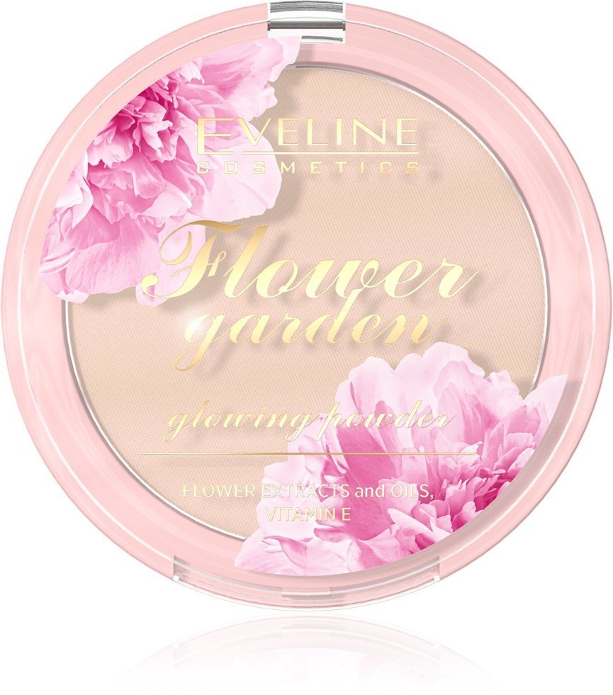 Eveline Flower Garden Prasowany Puder Rozświetlający Vegan 8g