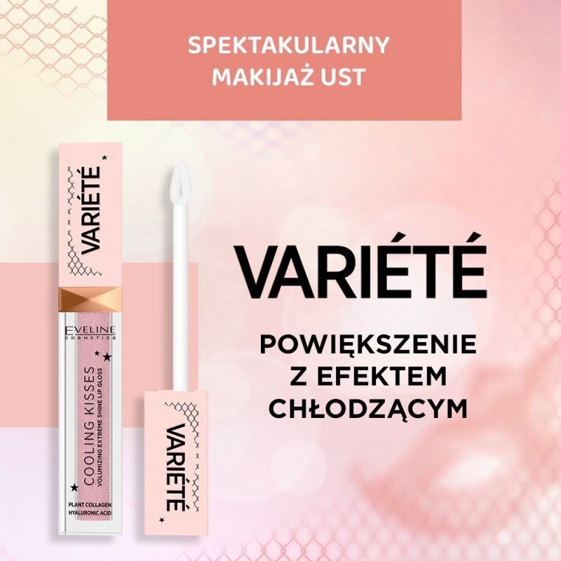 Eveline Variete Cooling Kisses Błyszczyk Zwiększający Objętość Ust z Efektem Chłodzącym Nr 05 New Romance 6,8ml