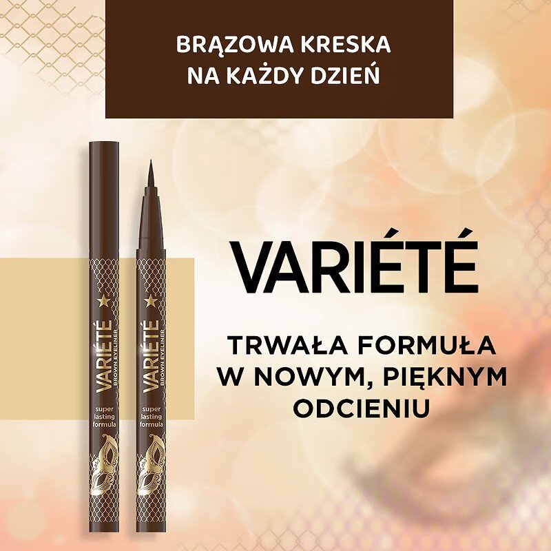 Eveline Variete Precyzyjny Eyeliner w Pisaku Intensywny Brąz 4ml