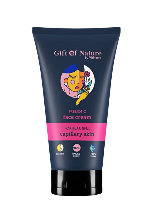 Gift of Nature Prebiotyczny Krem do Twarzy dla Cery Naczynkowej Zaczerwienienia 50ml