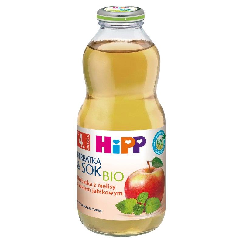 Hipp Bio Herbatka z Melisy z Sokiem Jabłkowym dla Niemowląt po 4 Miesiącu 500ml