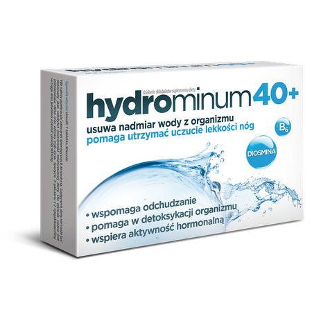 Hydrominum 40+ Usuwa Nadmiar Wody z Organizmu 30 Tabletek