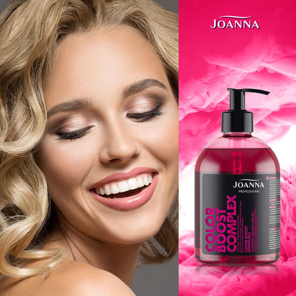 Joanna Professional Color Boost Complex Szampon Tonujący Kolor Różowy 500g