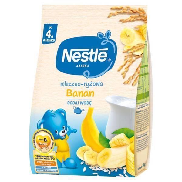 Nestle Kaszka Mleczno-Ryżowa o Smaku Bananów dla Niemowląt po 4 Miesiącu 230g