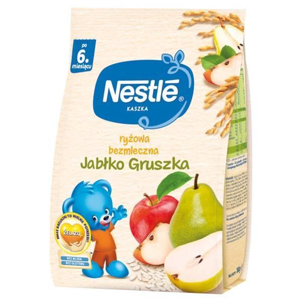 Nestle Kaszka Ryżowa Bezmleczna o Smaku Jabłka i Gruszki dla Niemowląt po 6 Miesiącu 180g