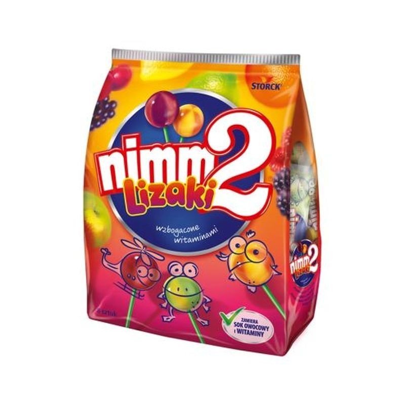 Nimm2 Lizaki Wzbogacone Sokami Owocowymi i  Witaminami 80g