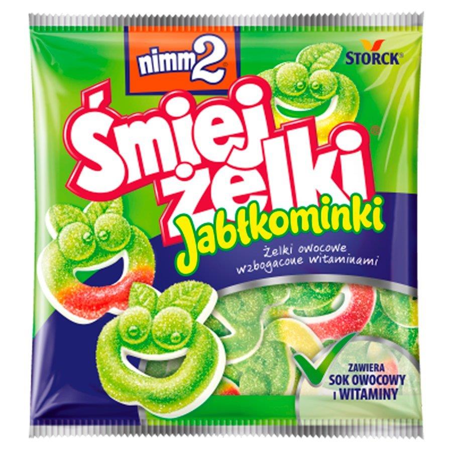 Nimm2 Śmiejżelki Jabłkominki Żelki Owocowe Wzbogacone Witaminami 90g