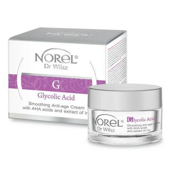 Norel Glycolic Acid Wygładzający Krem Anti-Age z Kwasami AHA i Ekstraktem z Irysa na Noc 50ml