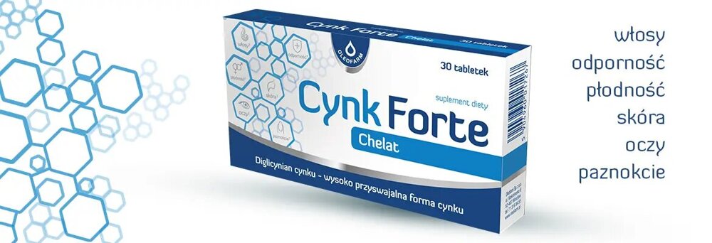 Oleofarm Cynk Forte Chelat Wysoko Przyswajalna Forma Cynku 30 Tabletek