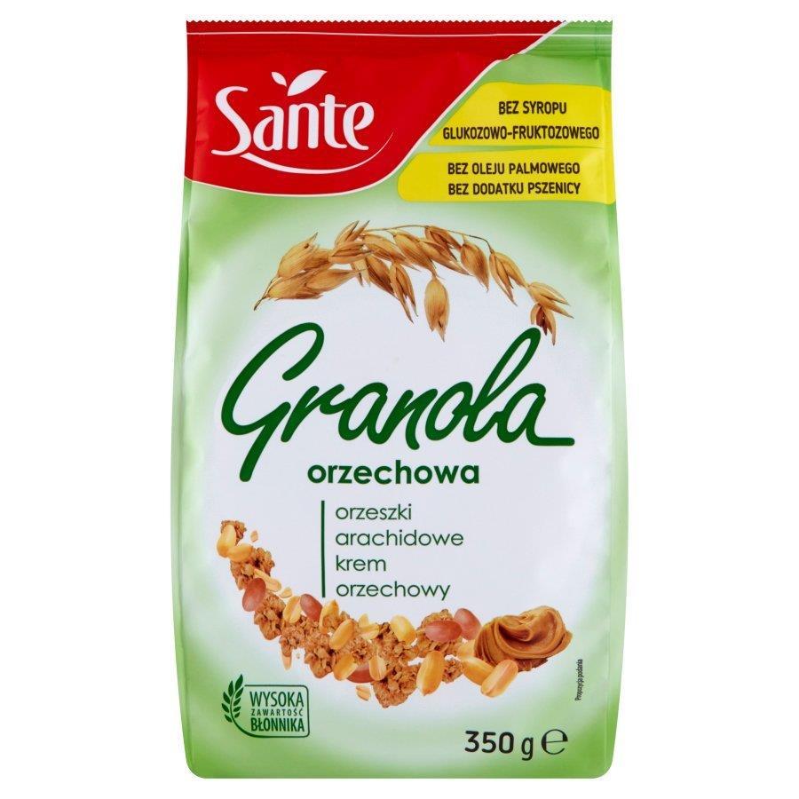 Sante Chrupiąca Granola Orzechowa z Wysoką Zawartością Błonnika 350g