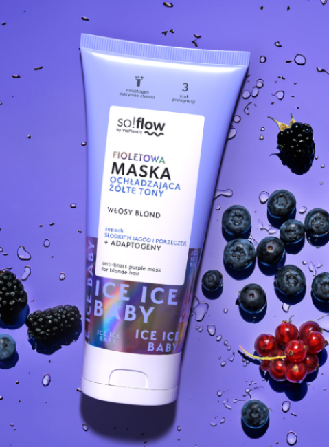 So!Flow Fioletowa Maska Ochładzająca Żółte Tony dla Włosów Blond 200ml