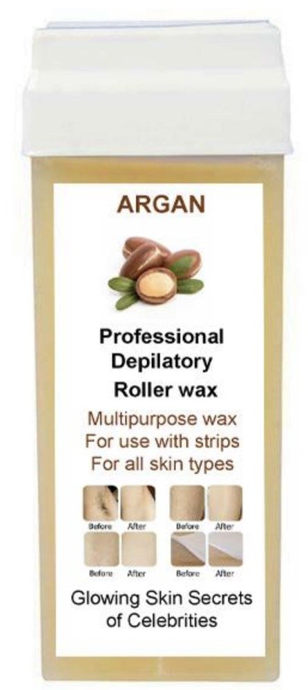 Star Beauty Professional Argan Roller Wax Wielozadaniowy Wosk do Depilacji Paskami dla Każdego Rodzaju Skóry Wzbogacony Olejkiem Arganowym 100ml