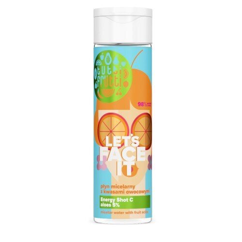 Tutti Frutti Let's Face It Oczyszczający Płyn Micelarny z Kwasami Owocowymi i Aloesem 5% + Energy Shot C 200ml