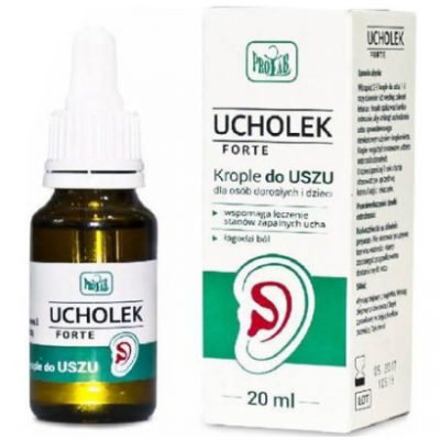 Ucholek Krople Do Uszu Forte Stan Zapalny Ucha Łagodzi Ból 20ml