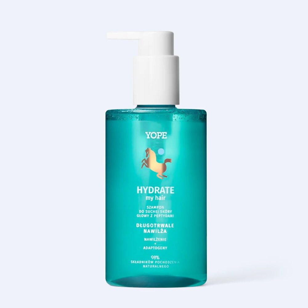 Yope Hydrate my Hair Szampon Nawilżający do Suchej Skóry Głowy z Peptydami i Adaptogenem 300ml