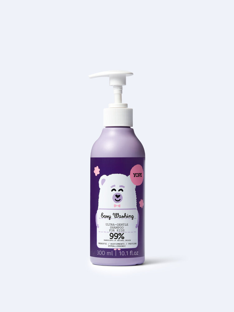 Yope Kids Easy Washing Ultradelikatny Szampon do Wrażliwej Skóry Dzieci powyżej 3 Roku Życia 300ml