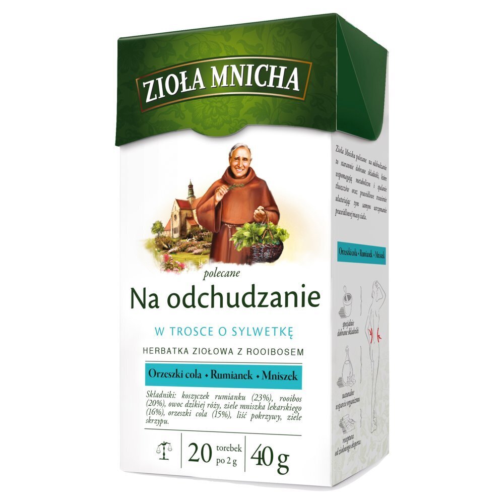 Zioła Mnicha Herbata na Odchudznie w Trosce o Sylwetkę z Puerh Tea i Yerba Mate 20x2g