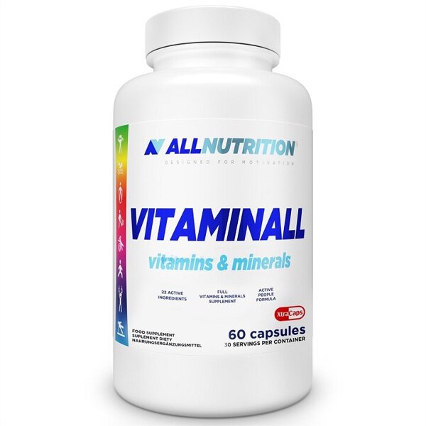 AllNutrition Vitaminall Witaminy i Minerały Zmniejszające Zmęczenie i Znużenie 60 Kapsułek