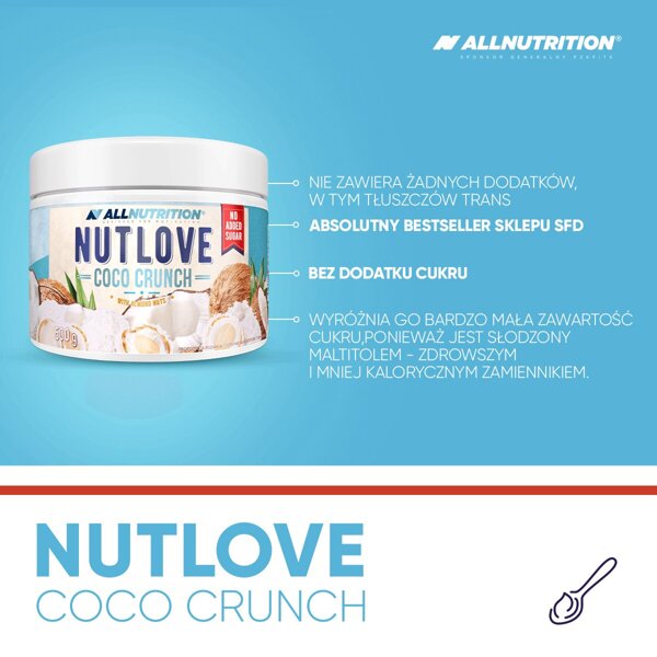 Allnutrition NutLove Coco Crunch Krem Kokosowy z Migdałami 500g