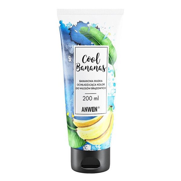 Anwen Cool Bananas Maska Ochładzająca Kolor do Włosów Brązowych 200ml