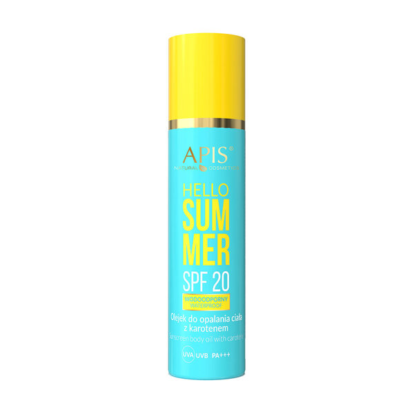 Apis Hello Summer Olejek do Opalania Ciała z Karotenem SPF20 dla każdego Rodzaju Skóry 150ml