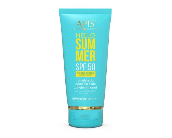 Apis Hello Summer SPF 50 Emulsja do Opalania Ciała z Olejem Monoi 250ml