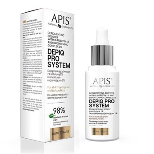 Apis Home TerApis Depiq Pro System Booster Depigmentujący z 1% Alfa Arbutyną i 1% Kompleksem Rozjaśniającym 30ml