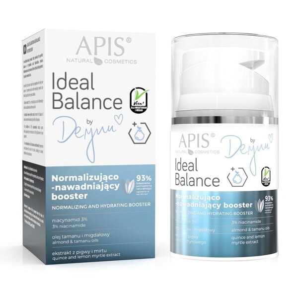 Apis Ideal Balance by Deynn Normalizująco-Nawadniąjacy Booster dla Skóry Tłustej i Problematycznej 50ml Best Before 28.09.24