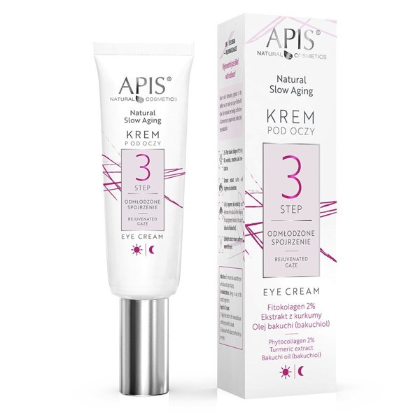 Apis Natural Slow Aging Step 3 Krem pod Oczy Odmładzający Spojrzenie 15ml