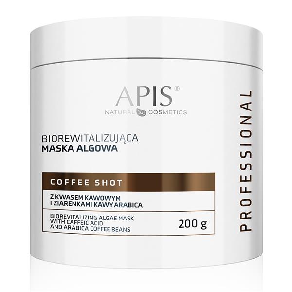 Apis Professional Coffee Shot Biorewitalizująca Maska Algowa z Kwasem Kawowym i Ziarenkami Kawy Arabica 200g