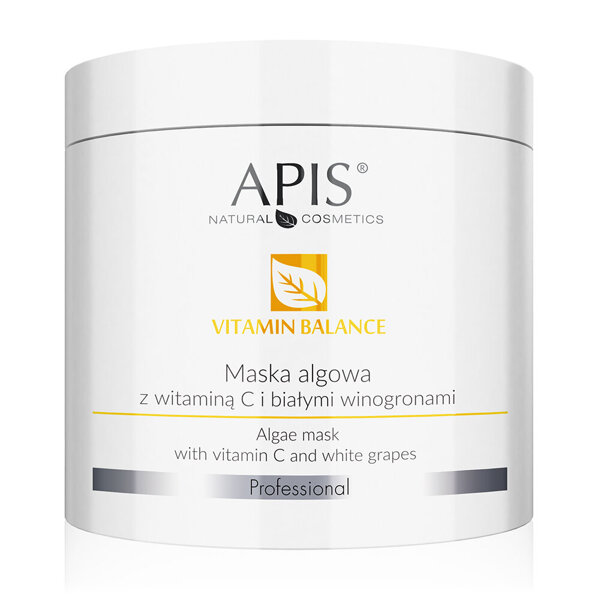 Apis Professional Vitamin Balance Maska Algowa z Witaminą C i Białymi Winogronami 200g