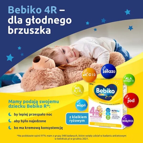 Bebiko Junior 4R Mleko Modyfikowane z Witaminami dla Dzieci Powyżej 2 Roku Życia 350g