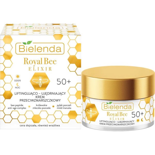 Bielenda Royal Bee Elixir Liftingujący Ujędrniający Krem Przeciwzmarszczkowy 50+ na Dzień i Noc 50ml